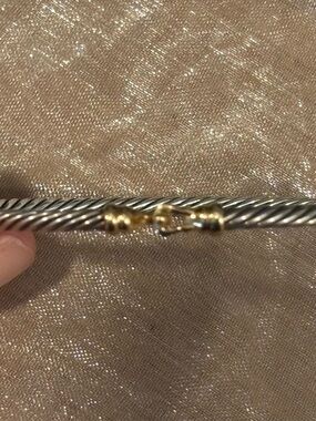 David Yurman Buckle Classic Cable Bracelet 3mm, Size Small